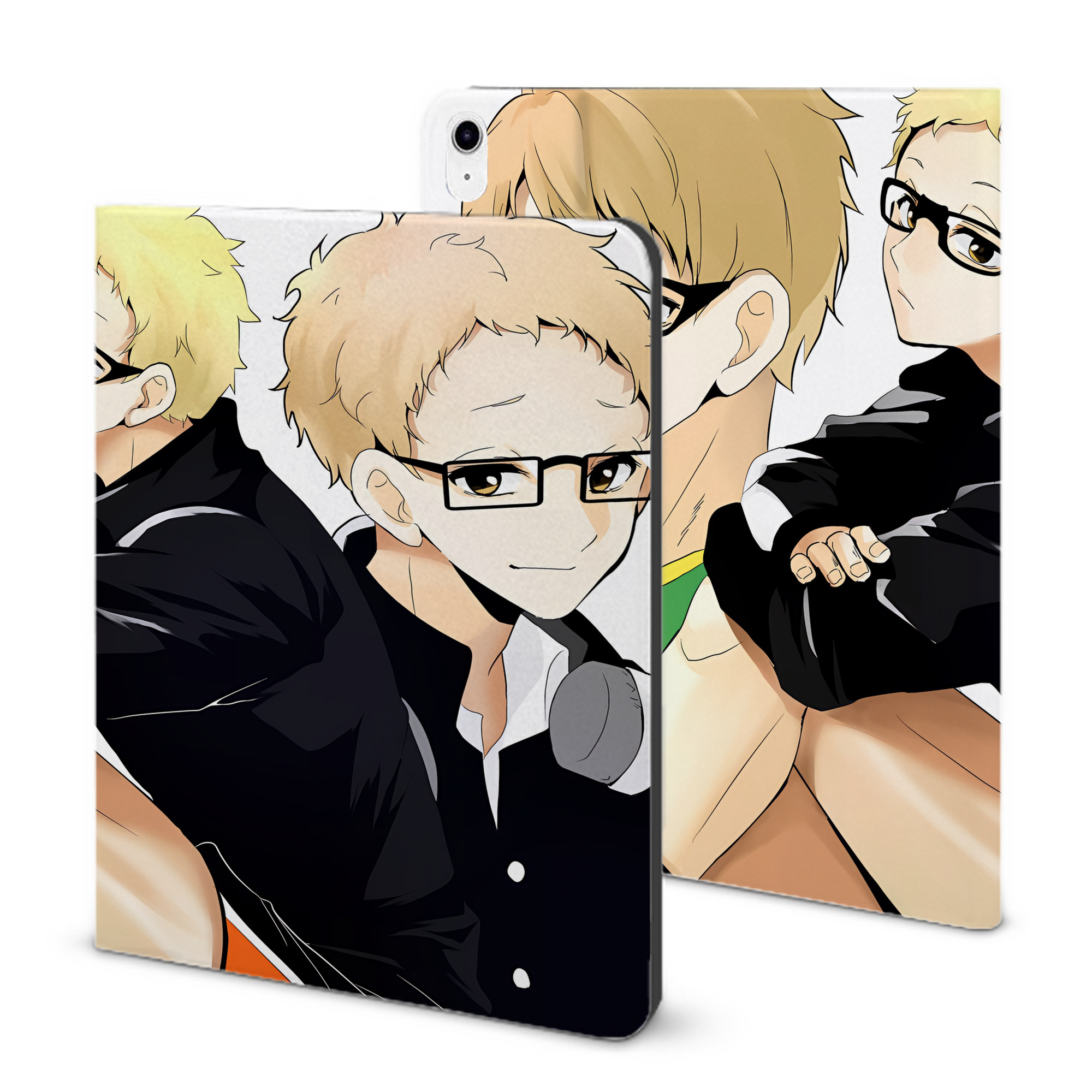 （画像用） ハイキュー!! Haikyu!! IPad ケース ブック型 PUレザー TPU 耐衝撃 軽量 薄型 ペン収納なし 全面保護 IPad 各モデル対応